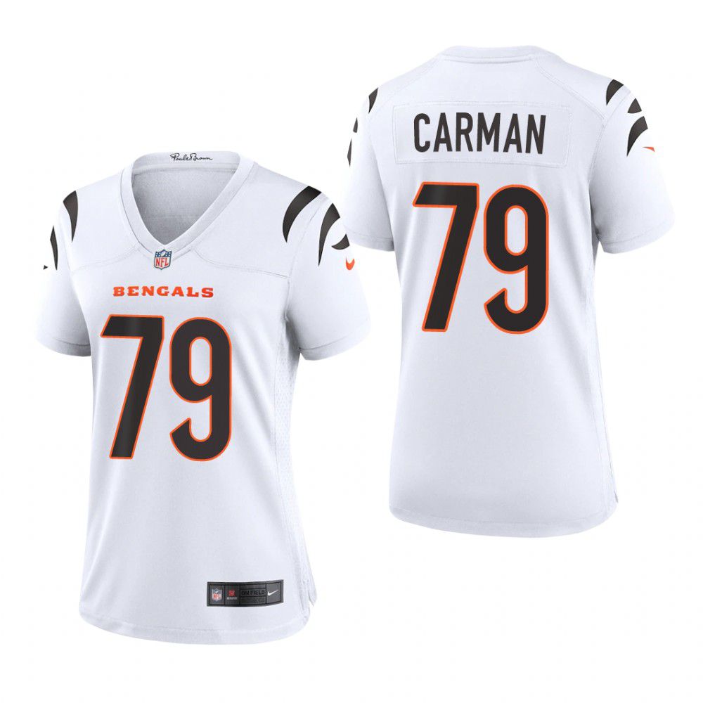 Men Cincinnati Bengals #79 Jackson Carman Nike White Game NFL Jersey->cincinnati bengals->NFL Jersey